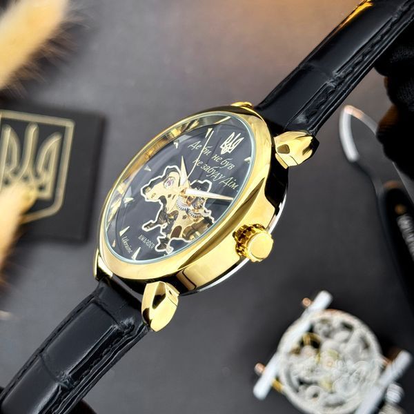 Мужские механические часы Awarder 022-3D Не Забуду Дім Gold-Black с автоподзаводом 1202-0494 фото