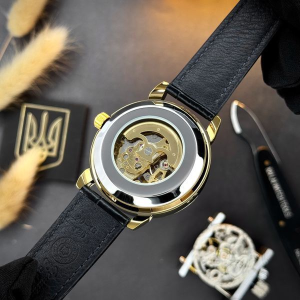 Мужские механические часы Awarder 022-3D Не Забуду Дім Gold-Black с автоподзаводом 1202-0494 фото