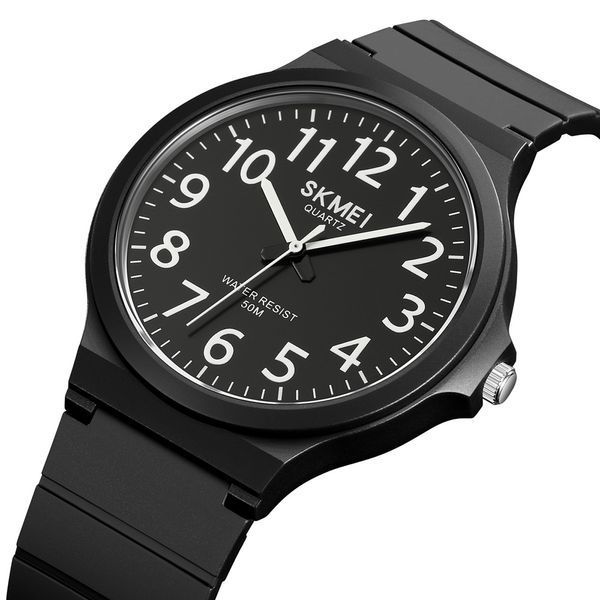 Чоловічий наручний годинник Skmei 2108BKBK-AC Black Black-AC класичний стрілковий з водозахистом 5 ATM 1080-2204 фото