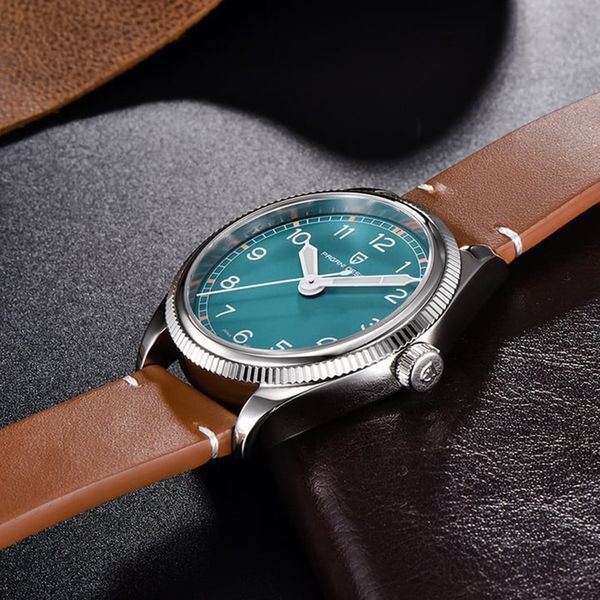 Мужские часы Pagani Design PD-1765 Silver-Blue-Brown с сапфировым стеклом и механизмом SEIKO VH31 1138-0104 фото