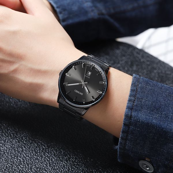 Мужские часы Skmei 1878BK Black с металлическим браслетом и минеральным стеклом 1080-1549 фото