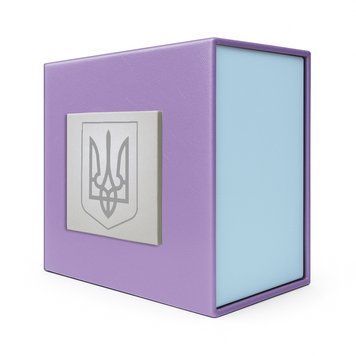 Boxes Подарочная картонная коробочка для часов фиолетово-голубая с серебряным трезубцем 1000-0385 фото