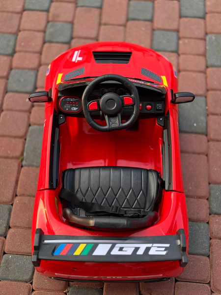 Дитячий спортивний електромобіль кабріолет зі спойлером PRIMA CAR&nbsp;Cabrio 6V 5A (пульт, LED-фари, музика, педаль газу), Червоний G1405 фото