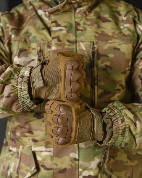 Зимові рукавички Mechanix energy із захисними накладками койот L 90390 фото