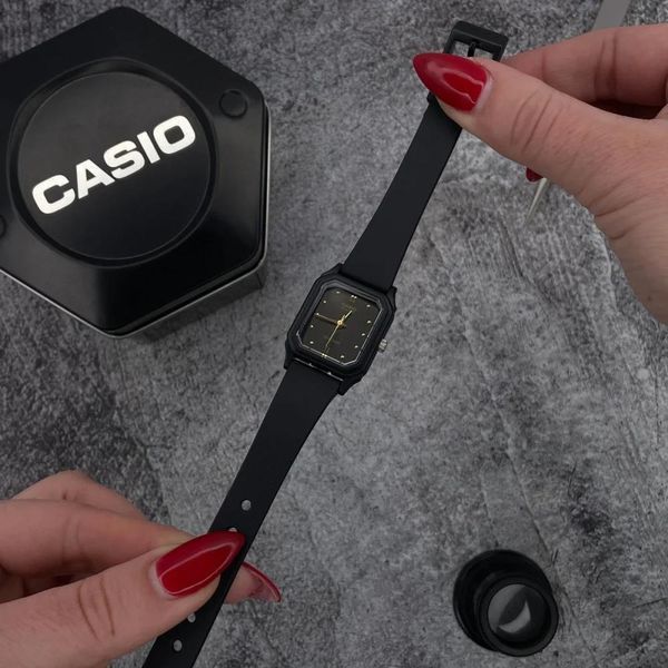 Жіночий годинник Casio LQ-142E-1A &mdash; класична модель у прямокутному корпусі з мінеральним склом 1141-0229 фото