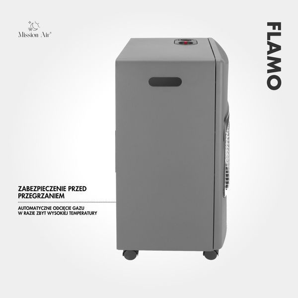 Портативний&nbsp;газовий обігрівач FLAMO 3 режими потужності (1400 Вт, 2750 Вт, 4100 Вт) + шланг + редуктор, Польща G1013 фото
