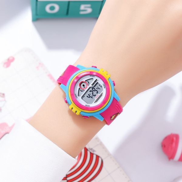 Детские спортивные часы Skmei 2266IC Ice Cream Blue-Pink с электронным циферблатом и подсветкой 1080-2563 фото
