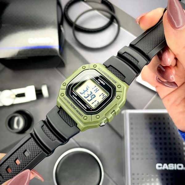 Чоловічий годинник Casio W-218H-3A &mdash; Спортивна модель з підсвічуванням та захистом 5 ATM 1141-0124 фото