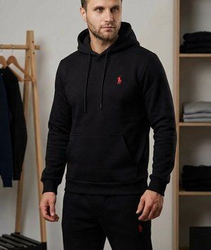 Мужской костюм худи + брюки Ralph чёрный M RalphBlack фото