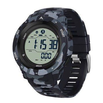 Тактические часы Sanda 2186 Camo Black-White с электронным циферблатом и защитой 5 ATM 1044-0175 фото