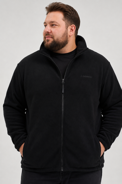 Флисовая кофта Norwin Alpine Plus Size - Чёрная 4XL Plus4 фото