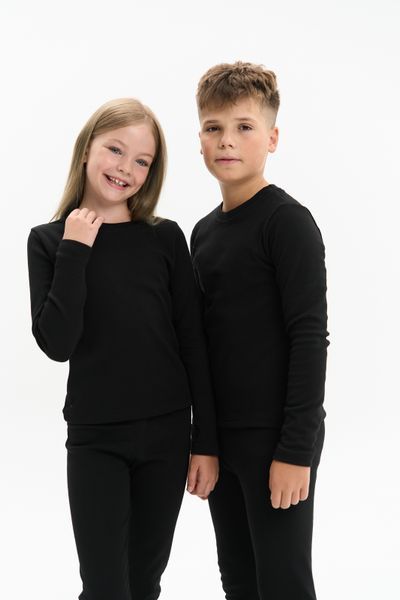 Дитяча термобілизна EcoTherm &ndash; чорна (з бавовною) 128p EcoKids фото