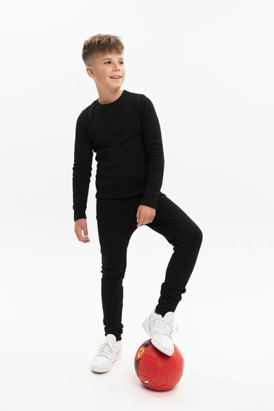 Дитяча термобілизна EcoTherm &ndash; чорна (з бавовною) 128p EcoKids фото