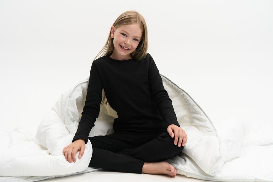 Дитяча термобілизна EcoTherm &ndash; чорна (з бавовною) 128p EcoKids фото