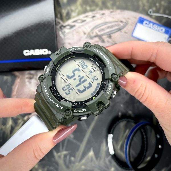 Чоловічий годинник Casio AE-1500WHX-3A спортивний з електронним циферблатом та водозахистом 10 ATM 1141-0085 фото