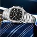 Чоловічий годинник Curren 8459 Silver-Black з хронографом та сталевим браслетом 1008-0474 фото 2