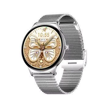 Умные часы Modfit Business Pro Silver Mesh с AMOLED дисплеем и функцией звонков (SKU: 1077-0335) 1077-0335 фото