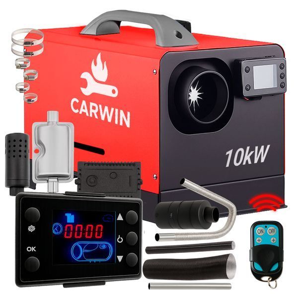 Автономный дизельный обогреватель (Webasto) CARWIN 10 кВт (12В/24В/220В) с LCD-дисплеем и пультом ДУ С10000 фото