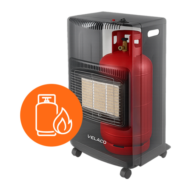 Газовый обогреватель Velaco Eco-One 3 уровня мощности (1500 / 2750 / 4200 Вт) + редуктор + резиновый шланг (Польша) ECO-ONE фото