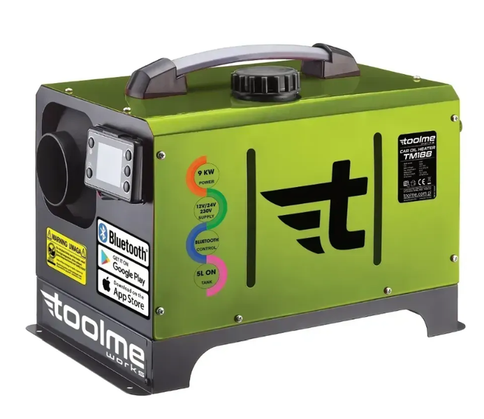 Дизельный автономный обогреватель 9 кВт TOOLME TM188 (230V/12V/24V) управление Bluetooth (Android/ iOS) + пульт ДУ TM188 фото