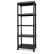 Стелаж пластиковий PRIMA HOME (178,5 х 60 х 30 см) 5 полиць, навантаження 200 кг, для складу гаража майстерні підвалу (Чорний) G1455 фото 3