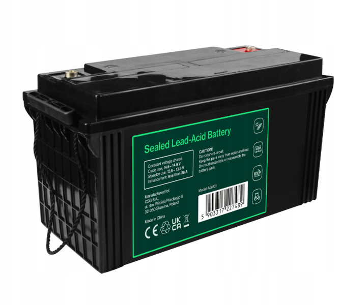 Аккумулятор Green Cell AGM VRLA 12V 120Ah IP54 не требует обслуживания (срок службы - 5 лет) AGM31 фото
