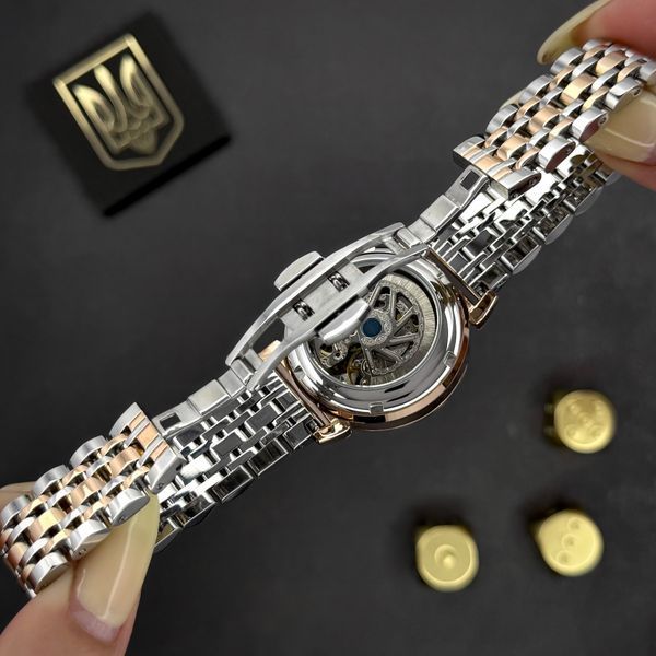Женские механические часы Awarder 047 Де бы не была Silver-Gold-Black с автоподзаводом 1202-0527 фото