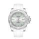 Жіночий наручний годинник Sanda 9007 White у прозорому корпусі з каучуковим ремінцем 1044-0099 фото 1