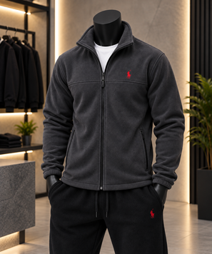 Мужская флиска на молнии Polo &mdash; графитовая S  Polo34 фото
