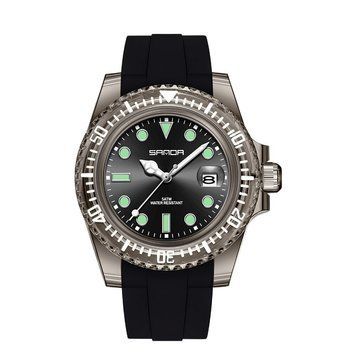Жіночий годинник Sanda 9007 All Black з каучуковим ремінцем та водозахистом 5 ATM 1044-0102 фото