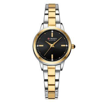 Жіночий годинник Curren 9094 Silver-Gold-Black з мінеральним склом та сталевим браслетом 1008-0486 фото