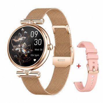 Женские умные часы Modfit Eclipse Gold Mesh с AMOLED дисплеем и дополнительным ремешком 1077-0318 фото