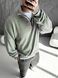 Мужской свитер Old Money Half-Zip &mdash; мятный, оверсайз S Zip фото 1