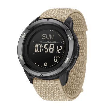 Тактичний чоловічий годинник Sanda 2197 Nylon Khaki з електронним циферблатом та підсвічуванням 1044-0196 фото