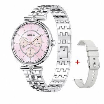 Умные часы Modfit Eclipse Silver Steel с AMOLED дисплеем и стальным браслетом 1077-0321 фото