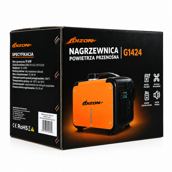 Автономний дизельний обігрівач DIZON 9 кВт 12&ndash;220 В з пультом ДК&nbsp;для автомобіля та приміщень WEBASTO (вебасто) G1424 фото