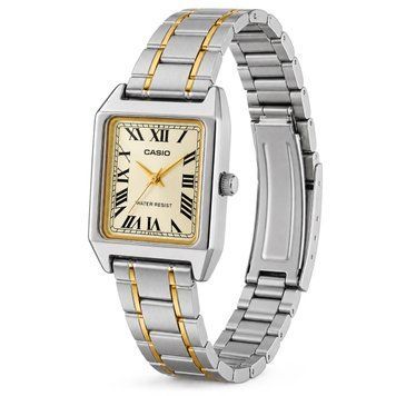 Жіночий годинник Casio LTP-V007SG-9B з золотистим циферблатом та сріблясто-золотим браслетом 1141-0250 фото