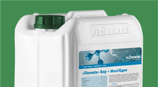 Удобрение Бор+Молибден Florenta, 1л - концентрированное жидкое микроудобрение с бором и молибденом для листовых подкормок YM-BOR+MOLT-FL-1L фото