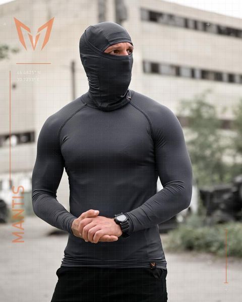 Тактический лонгслив с балаклавой MANTIS&reg; Phantom LS Combat Shirt - Wolf Grey S/M 96922 фото
