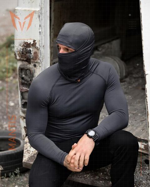 Тактический лонгслив с балаклавой MANTIS&reg; Phantom LS Combat Shirt - Wolf Grey S/M 96922 фото