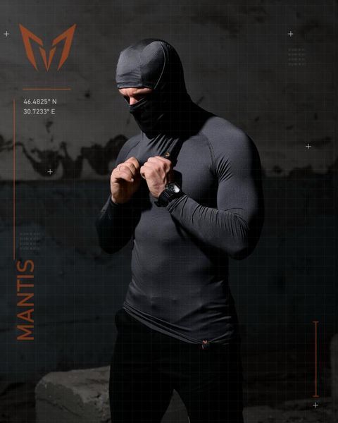 Тактический лонгслив с балаклавой MANTIS&reg; Phantom LS Combat Shirt - Wolf Grey S/M 96922 фото
