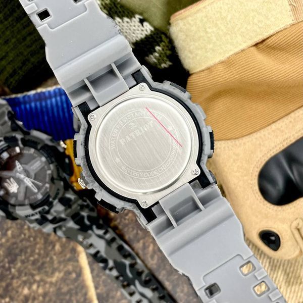 Мужские тактические часы Patriot 005 Тризуб Camo Grey с комбинированным циферблатом и водозащитой 5 ATM 1201-0379 фото