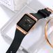 Жіночий годинник Skmei 2173RGBK Rose Gold-Black з прямокутним корпусом та шкіряним ремінцем 1080-2889 фото 5