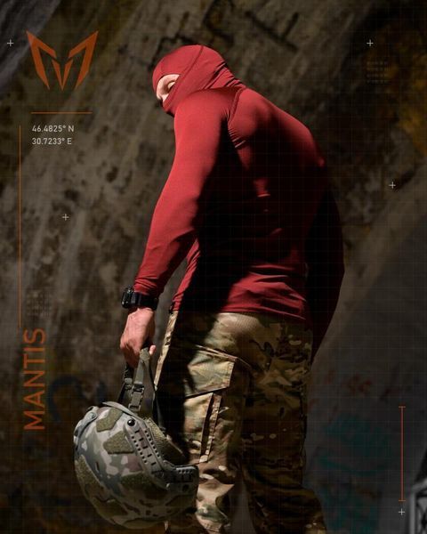 Тактический лонгслив с балаклавой MANTIS&reg; Phantom LS Combat Shirt - Maroon S/M 96923 фото