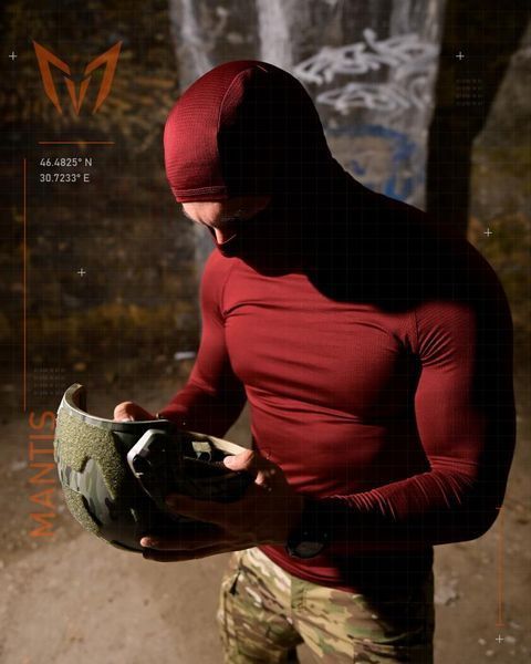 Тактический лонгслив с балаклавой MANTIS&reg; Phantom LS Combat Shirt - Maroon S/M 96923 фото