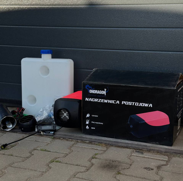 Автономный дизельный обогреватель (Webasto) Ondragon 8 кВт 12/24В, LCD-дисплей, таймер, пульт ДУ OD9145 фото