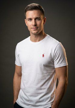 Мужская белая футболка POLO с вышитым логотипом, 100% хлопок S 5511 фото