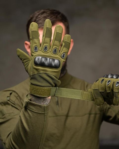 Тактические утеплённые перчатки Full Finger Olive олива L 97470 фото
