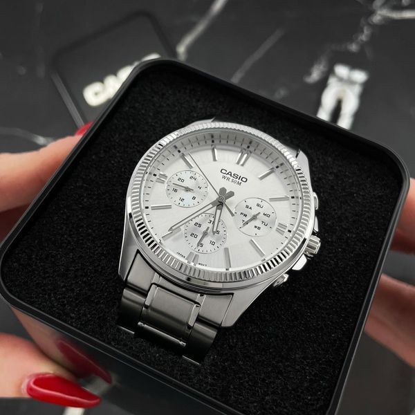 Чоловічий годинник Casio MTP-1375D-7A &mdash; класична модель з нержавіючої сталі та мінеральним склом 1141-0054 фото