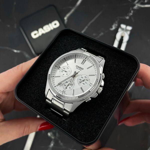 Чоловічий годинник Casio MTP-1375D-7A &mdash; класична модель з нержавіючої сталі та мінеральним склом 1141-0054 фото